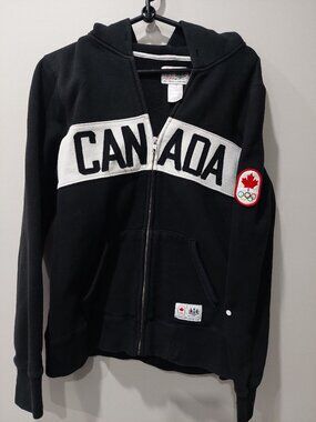 HBC Hudson's Bay Company Women's XS Team Canada Olympic Full-zip Hoodie Black